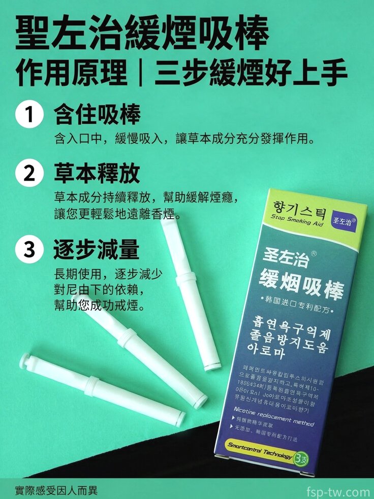 聖左治緩煙吸棒產品介紹